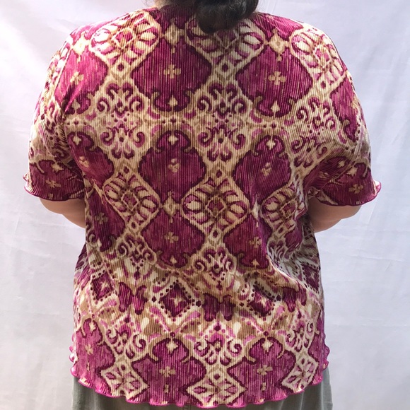 🌻3/25🌻 AD Pleated Blouse Distressed Beading - Picture 3 of 7